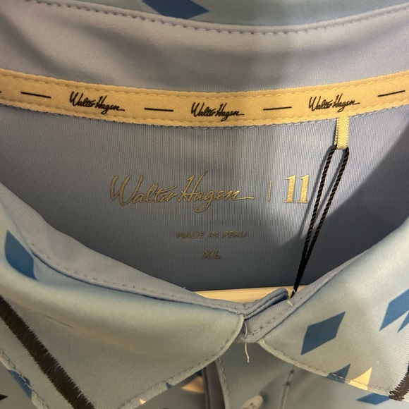 Walter Hagen Golf Polo 11 Masters. Diamond print NWT XL - Picture 3 of 4